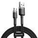 Кабель Baseus cafule Cable USB For Micro 2.4A 0.5M Gray+Black (CAMKLF- AG1) [805488], фото 1