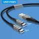 Кабель USB 2.0 AM - 2хType-C M, 1.0 м Y-Splitter Charging Cable 2.4А 480Mbps Aluminum Alloy Vention (CQOHF) [404572], фото 9
