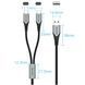 Кабель USB 2.0 AM - 2хType-C M, 1.0 м Y-Splitter Charging Cable 2.4А 480Mbps Aluminum Alloy Vention (CQOHF) [404572], фото 4