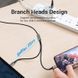 Кабель USB 2.0 AM - 2хType-C M, 1.0 м Y-Splitter Charging Cable 2.4А 480Mbps Aluminum Alloy Vention (CQOHF) [404572], фото 6