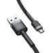 Кабель Baseus cafule Cable USB For Micro 2.4A 0.5M Gray+Black (CAMKLF- AG1) [805488], фото 5