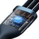 Кабель Baseus Flash Series Ⅱ One-for-three Fast Charging Data Cable USB to M+L+C 100W 1.2m Blue (CASS030003) [802631], фото 5