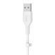 Кабель USB-A > Lightning заряджання/синхронізації Belkin 1м, силіконовий з кліпсою, білий (CAA008BT1MWH) [108545], фото 5