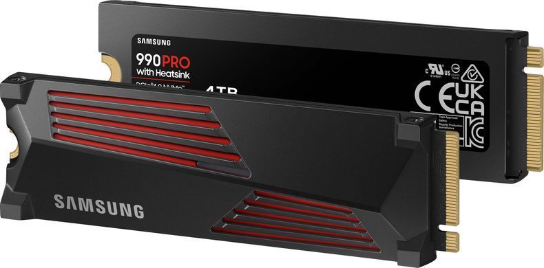 Накопичувач SSD Samsung M.2 4TB PCIe 4.0 990PRO + радіатор (MZ-V9P4T0CW) [109327]