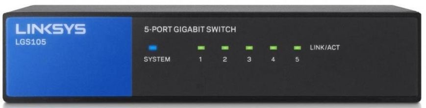 Комутатор Linksys LGS105 5xGE, Некерований (LGS105-EU) [14920]