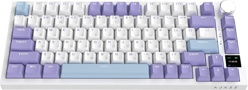 Клавіатура бездротова Ajazz AK820 Pro Gift Switch Purple (AK820PRO-G-PWB) [610662]