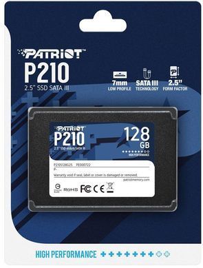 Накопичувач SSD 128GB Patriot P210 2.5" SATAIII TLC (P210S128G25) [608097]