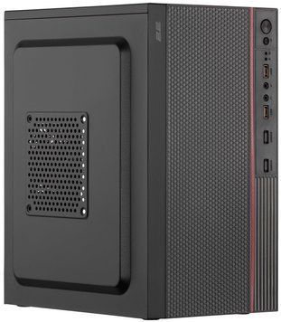 Корпус 2E TeamX TMX03 з БЖ 2E ATX400W, 2xUSB2.0, 1x80мм, VGA 220мм, mATX, чорний (2E-TMX03) [111327]