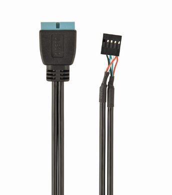 Кабель Cablexpert USB 2.0 9-pin - USB 3.0 19-pin (F/M), 0.15 м, внутрішній, чорний (CC-U3U2-01) [603659]