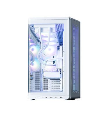 Корпус Zalman P60 без БЖ, 2xUSB3.0, 1x Type C, 3x120мм ARGB Reverse, 2x120мм ARGB, VGA 435мм, LCS ready, Curved Tempered Glass, Dual Chamber, ATX, білий (P60WHITE) [112538]