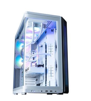 Корпус Zalman P60 без БЖ, 2xUSB3.0, 1x Type C, 3x120мм ARGB Reverse, 2x120мм ARGB, VGA 435мм, LCS ready, Curved Tempered Glass, Dual Chamber, ATX, білий (P60WHITE) [112538]
