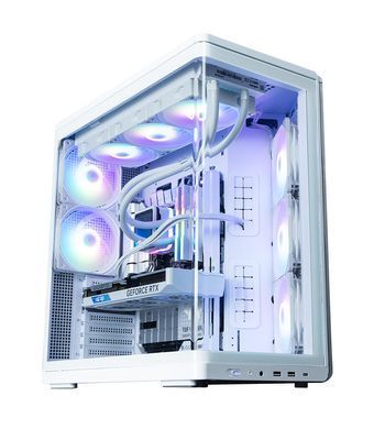 Корпус Zalman P60 без БЖ, 2xUSB3.0, 1x Type C, 3x120мм ARGB Reverse, 2x120мм ARGB, VGA 435мм, LCS ready, Curved Tempered Glass, Dual Chamber, ATX, білий (P60WHITE) [112538]