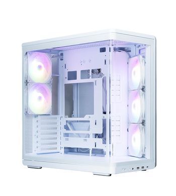 Корпус Zalman P60 без БЖ, 2xUSB3.0, 1x Type C, 3x120мм ARGB Reverse, 2x120мм ARGB, VGA 435мм, LCS ready, Curved Tempered Glass, Dual Chamber, ATX, білий (P60WHITE) [112538]