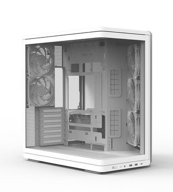 Корпус Zalman P60 без БЖ, 2xUSB3.0, 1x Type C, 3x120мм ARGB Reverse, 2x120мм ARGB, VGA 435мм, LCS ready, Curved Tempered Glass, Dual Chamber, ATX, білий (P60WHITE) [112538]