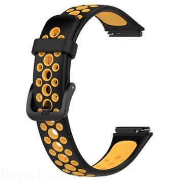 Ремінець BeCover Vents Style для Huawei Band 7/Honor Band 7 Black-Orange (709441) [618580]