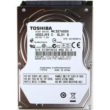 Накопичувач HDD 2.5" SATA 320GB Toshiba 5400rpm 8MB (MK3276GSX) гар. 12 мiс. Refurbished (MK3276GSX_) [618900]