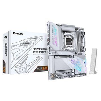 Материнська плата Gigabyte X870E Aorus Pro X3D Ice Socket AM5 (X870E A PRO X ICE) [621667]
