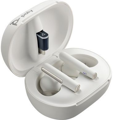 Навушники TWS Poly Voyager Free 60+ Earbuds + BT700A + TSCHC White (7Y8G5AA) [401871]