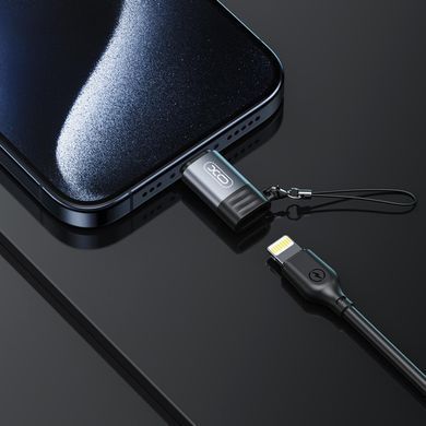 Адаптер XO Lightning - USB Type-C (F/M) Grey (NB263B.tranish) [610990]