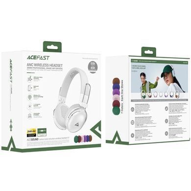 Гарнітура Acefast H7 ANC, Bluetooth, Pearl White (6974316283560) [401983]