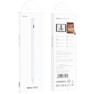 Стилус Hoco GM102 Smooth series active anti-mistake touch capacitive pen (iPad only) White (GM102W) [604489]