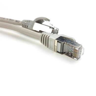 Патч-корд FTP EServer (FTP CORD-0.5M-GRY) RJ45, Cat.5e, 0.5 м, сірий (CAT.5E FTP CORD-0.5M-GRY) [618927]