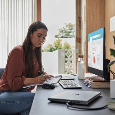 Комп'ютер персональний моноблок HP ProOne 440-G9 23.8" FHD IPS AG, Intel i5-12500T, 8GB, F512GB, UMA, WiFi, кл+м, 3р, DOS, чорний (6D375EA) [101118]