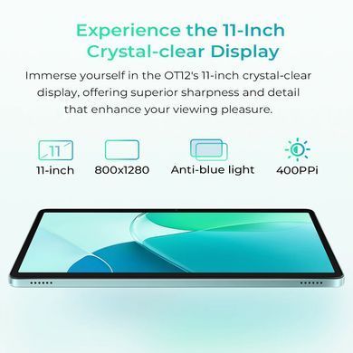 Планшет Oukitel OT12 11" HD+ /4GB/256GB/T606/8000mAh/13+5Мп/Dual SIM/LTE /Чохол+Стилус/метал Grey (6931940760256) [400742]