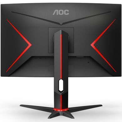 Монітор TFT 27" AOC, VA, 280Гц, 0,5ms, вигнутий, HDMIx2, DP, HAS, чорний з червоним (C27G2Z3/BK) [404400]