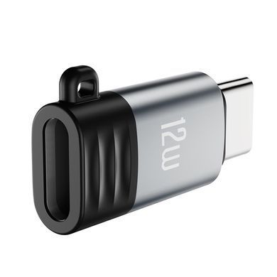 Адаптер XO Lightning - USB Type-C (F/M) Grey (NB263B.tranish) [610990]