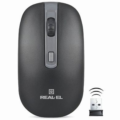 Миша бездротова REAL-EL RM-303 Black/Grey (EL123200021) [606338]