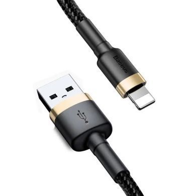 Кабель Baseus Cafule Cable USB For Lightning 2.4A 1m Gold+Black (CALKLF-BV1) [802296]