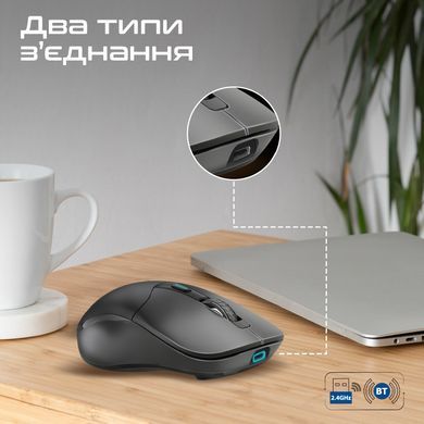 Миша бездротова Promate Samo Black (samo.black) [606626]