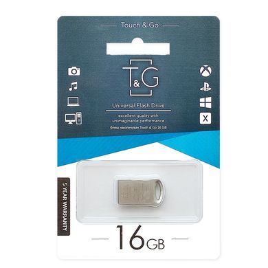 Флеш-накопичувач USB 16GB T&G 105 Metal Series Silver (TG105-16G) [607165]