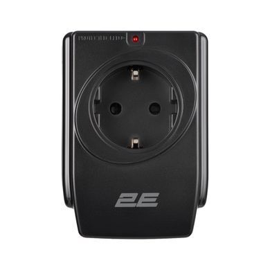 Адаптер мережевий 2E 1xТипF, 16A, 2*USB-A, фільтр, чорний (2E-AD120U) [111827]