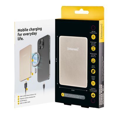 Портативний зарядний пристрій USB 5000MAH MAG CHAMPAGNE MW5000 INTENSO (7344021) [503419]