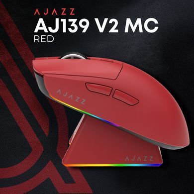 Миша бездротова Ajazz AJ139 V2 Red (AJ139-V2-MC-R) [617005]