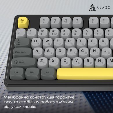 Клавіатура Ajazz AF98 Black USB-C Black Gray Yellow (AF98-BGY) [616861]