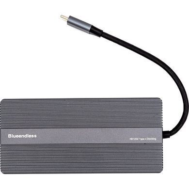 USB-хаб Blueendless USB Type-C 12-в-1 Grey (CA913886) [605164]