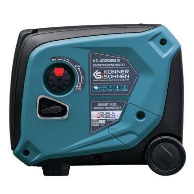 Генератор газобензиновий інверторний Konner&Sohnen KS 4000iEG S, LPG 230В, 4.0кВт, електростартер, 40кг (KS4000IEGS) [105931]