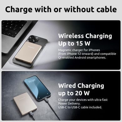 Портативний зарядний пристрій USB 5000MAH MAG CHAMPAGNE MW5000 INTENSO (7344021) [503419]