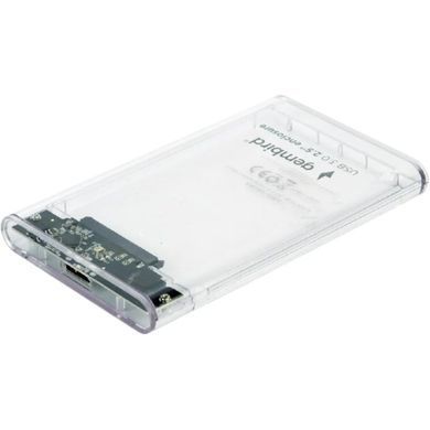 Зовнішня кишеня Gembird для підключення SATA HDD 2.5", USB 3.0, пластик, Transparent (EE2-U3S9-6) [608272]