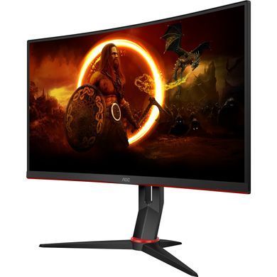 Монітор TFT 27" AOC, VA, 280Гц, 0,5ms, вигнутий, HDMIx2, DP, HAS, чорний з червоним (C27G2Z3/BK) [404400]