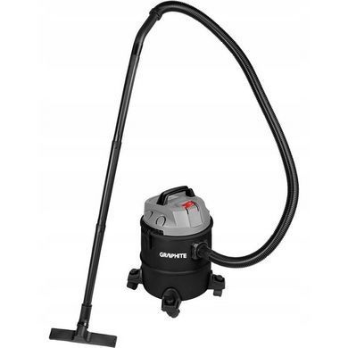 Пилосос професійний GRAPHITE 1200Вт 18кПа контейнер 20л колеса (59G614) [105708]