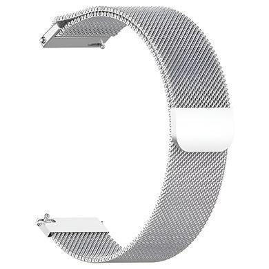 Ремінець BeCover Milanese Style для Xiaomi Amazfit Bip (20mm) Lite/Bip S Lite/GTR 42mm/GTS/TicWatch S2/TicWatch E/GTS 3/GTS 2 mini Silver (707683) [615382]