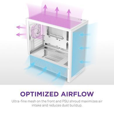 Корпус NZXT H3 Flow White без БЖ (CC-H31FW-01) [616901]