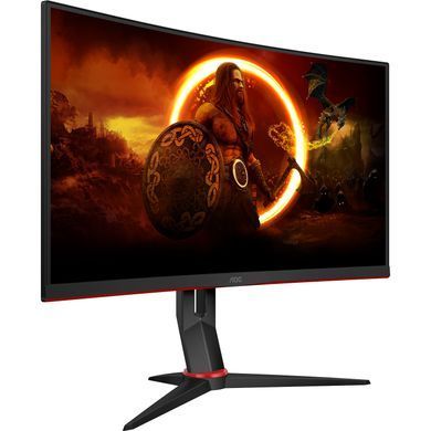 Монітор TFT 27" AOC, VA, 280Гц, 0,5ms, вигнутий, HDMIx2, DP, HAS, чорний з червоним (C27G2Z3/BK) [404400]