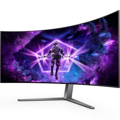 Монітор TFT 44.5" AOC, OLED WQHD, 240Hz, 0,3ms, 2xHDMI, DP, USB-C, USB-hub, HAS, чорной (AG456UCZD) [400519]