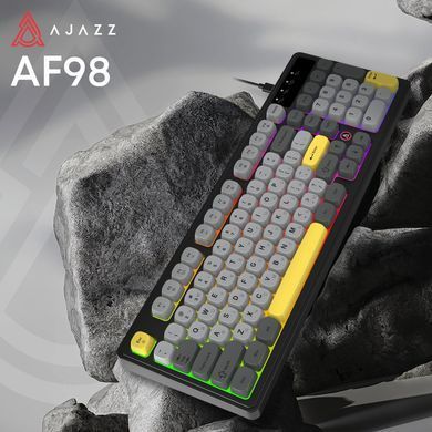 Клавіатура Ajazz AF98 Black USB-C Black Gray Yellow (AF98-BGY) [616861]