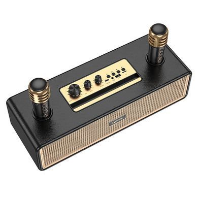 Портативна колонка HOCO BS63 Graceful wireless dual-mic BT speaker, 10W*2, Black (6942007634458) [806331]